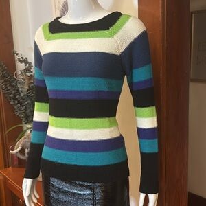 NWT chaps size small Striped Multicolor Sweater